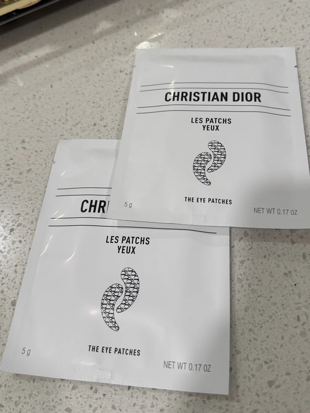 Christian Dior❕Set of Two ! Sheets Gray Eye Patches